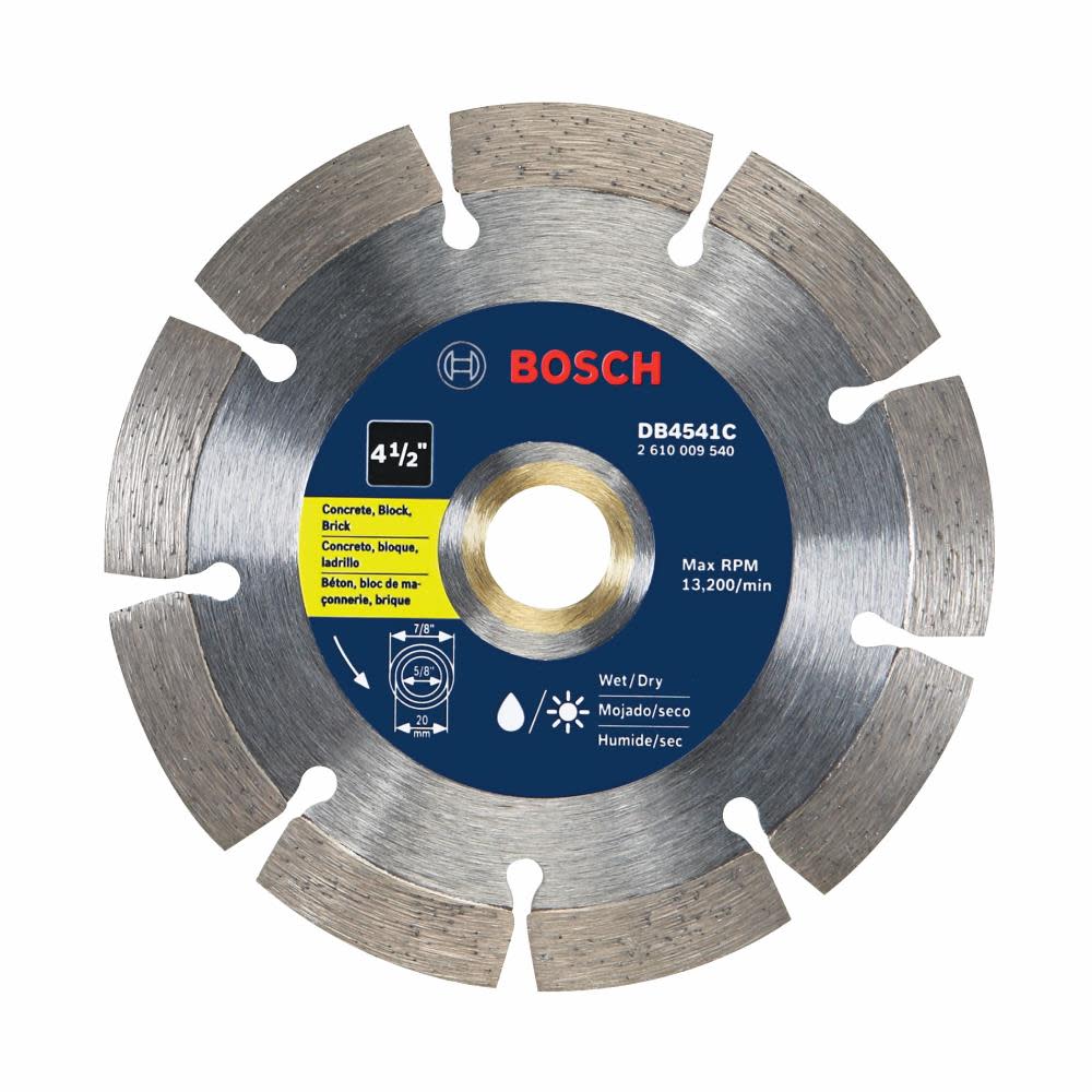 

Bosch 4 1/2" Premium Segmented Rim Diamond Blade for Universal Rough Cuts