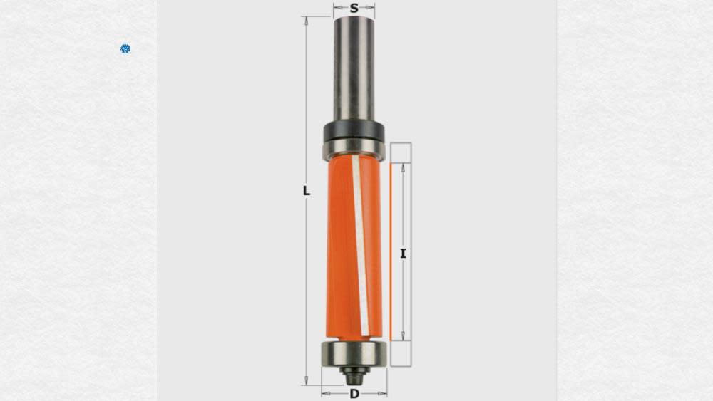 

CMT Flush Trim Bit with Double Bearing 2 In. Cutting Length 1/2 In. Shank