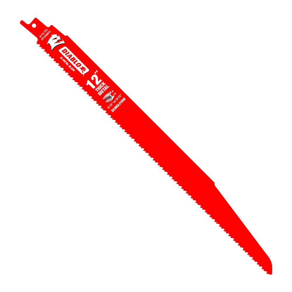 

Diablo Tools 12" Bi Metal Reciprocating Blade for Thick Metal/Demolition 25pk