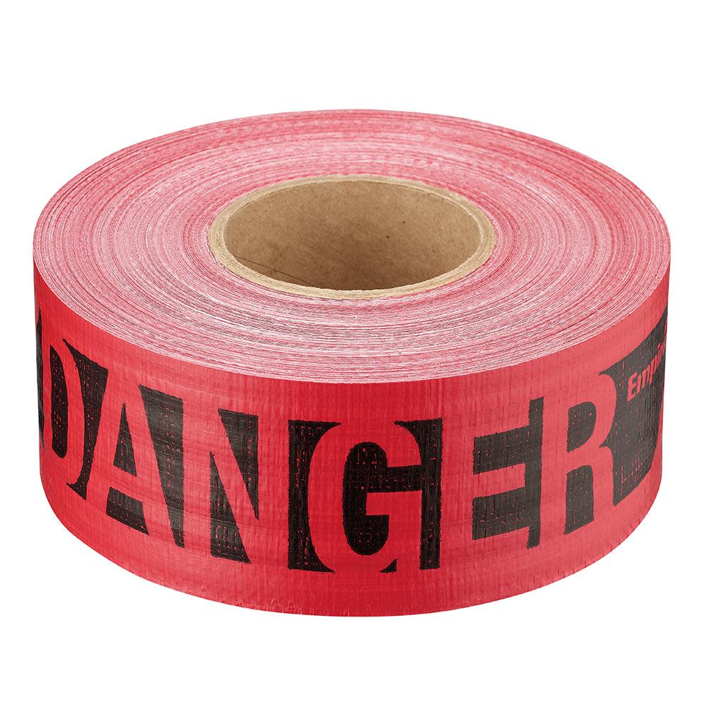 

Empire Level 500 ft. Reinforced Red Barricade Tape - Danger/Peligro