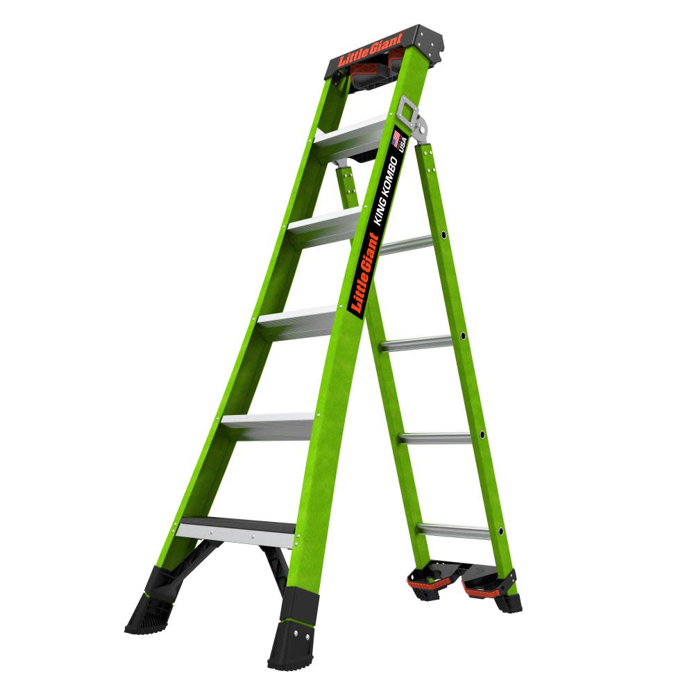 

Little Giant Safety KING KOMBO Ladder Industrial 6' ANSI Type IAA