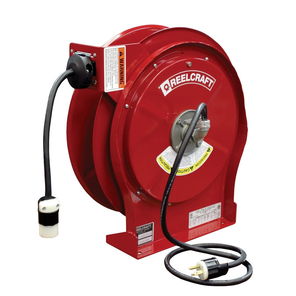

Reelcraft 12/3 50 ft. Single Receptacle Power Cord Reel