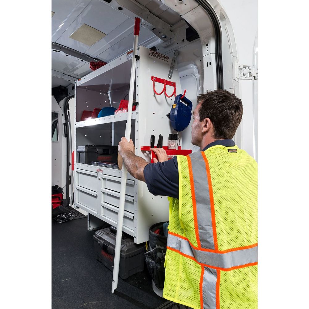 cab3.5様用 GlideRide2 Wide ＆ Flight Vectiv Weather Guard EZGLIDE2™ Drop-Down Ladder Van Rack Extended