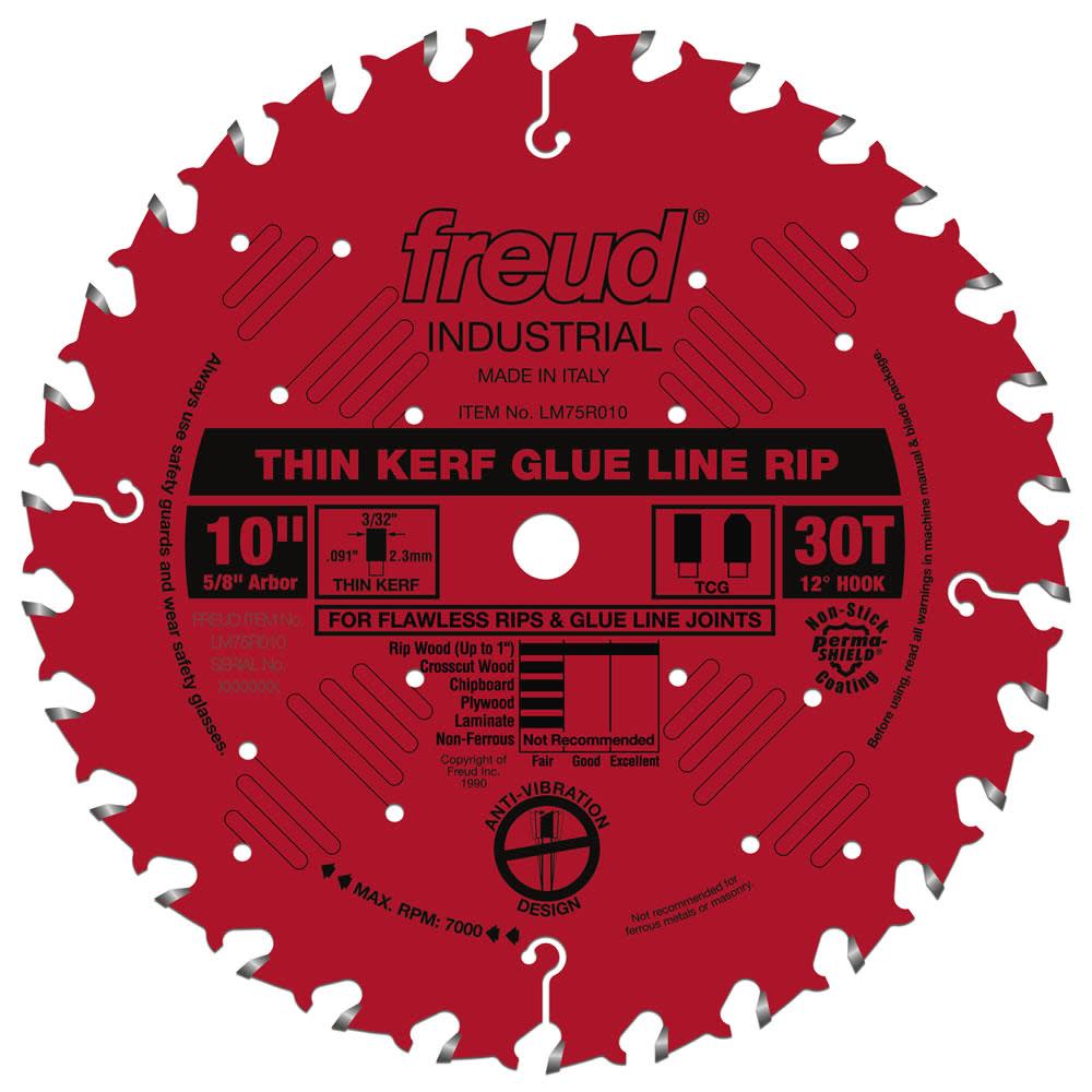 

Freud 10" Thin Kerf Glue Line Rip Blade