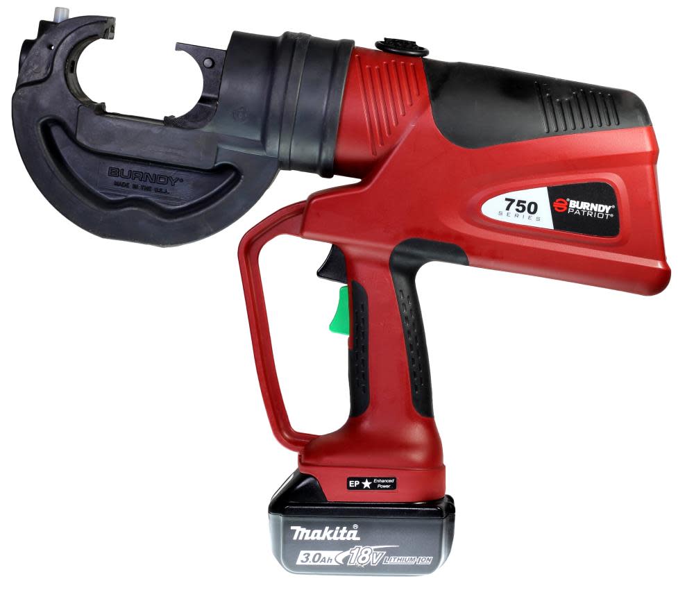 Burndy 12 Ton Battery Actuated Chead Crimper 3.0Ah LI PAT750CLI Acme