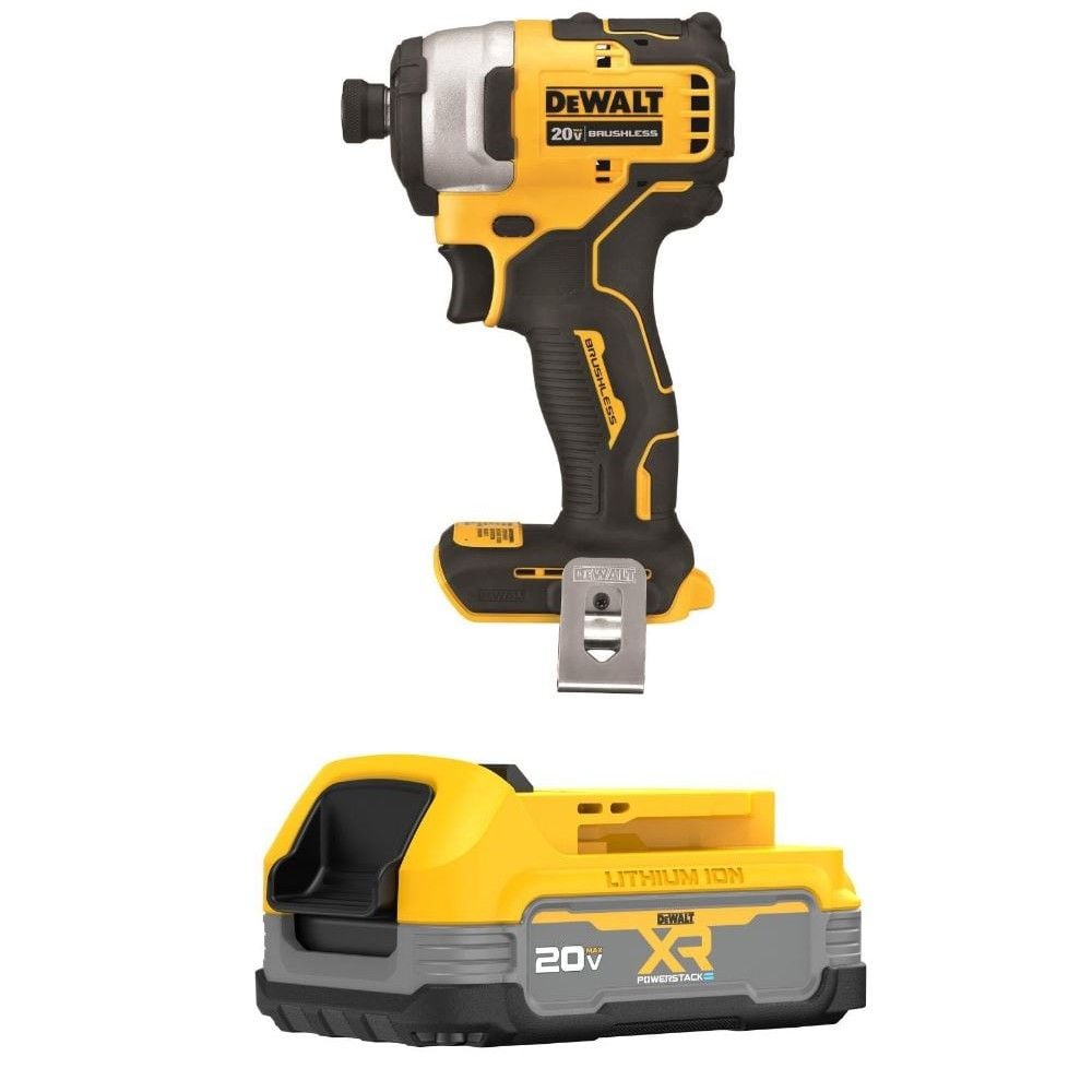 View DEWALT ATOMIC 20V MAX Impact Driver & 20V MAX XR POWERSTACK Compact 1.7Ah Battery Bundle