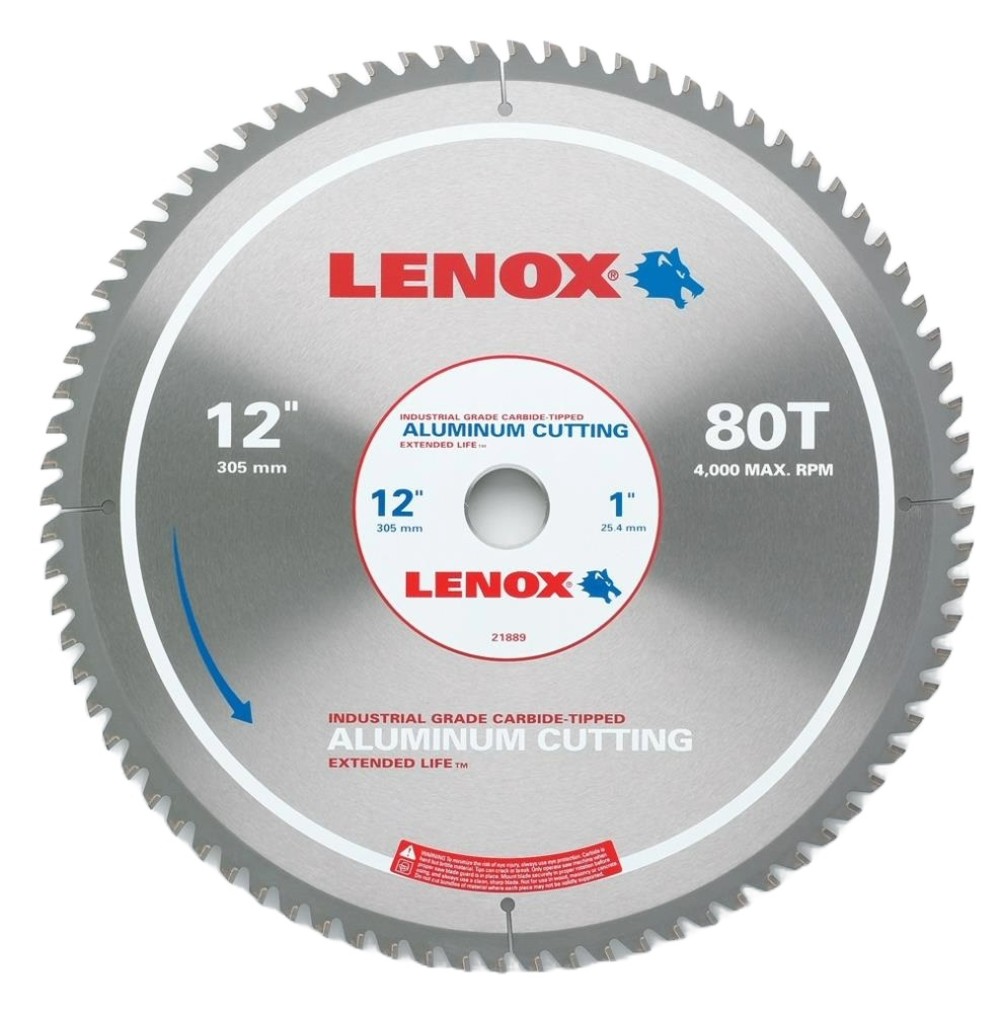 Lenox 12 In. 80 TPI Aluminum Cutting Circular Saw Blade 21889 Acme Tools