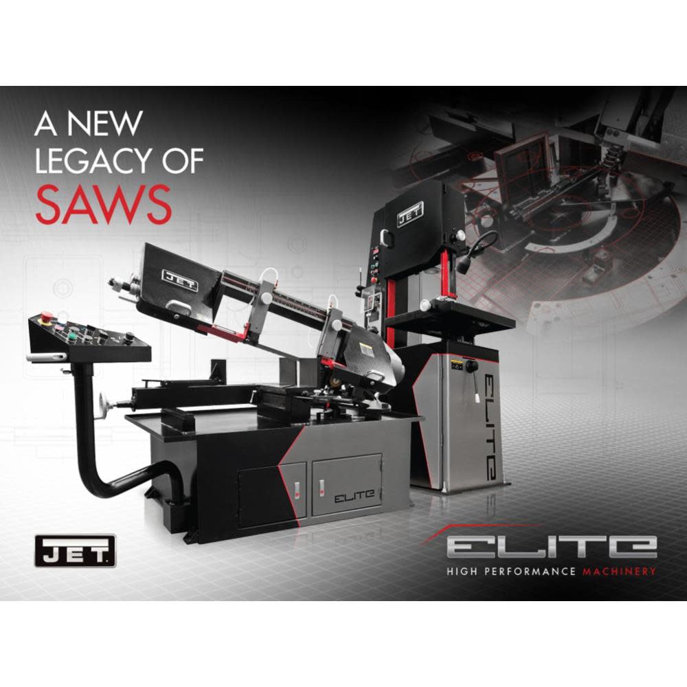 JET 10 x 18 Semi Auto Dual Mitering Horizontal Bandsaw