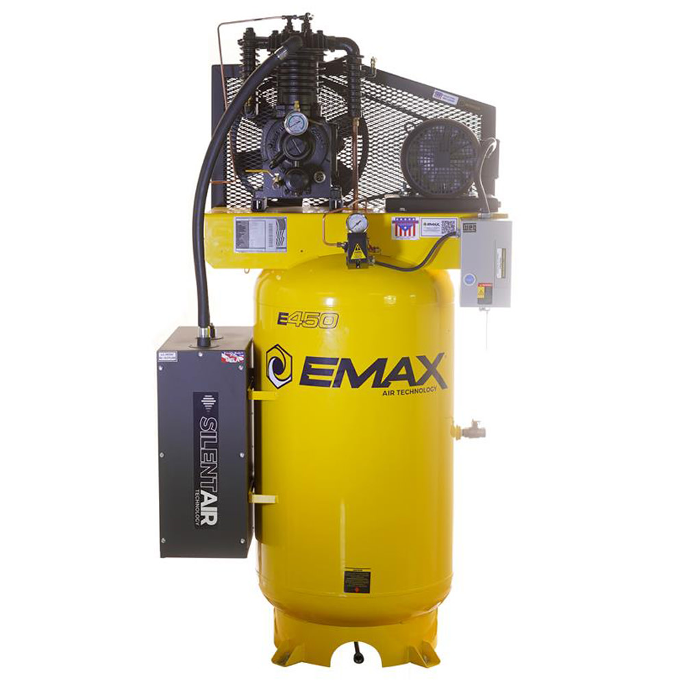 EMAX 80 Gallon 5HP 208V 3-Phase 2-Stage Electric Air Compressor