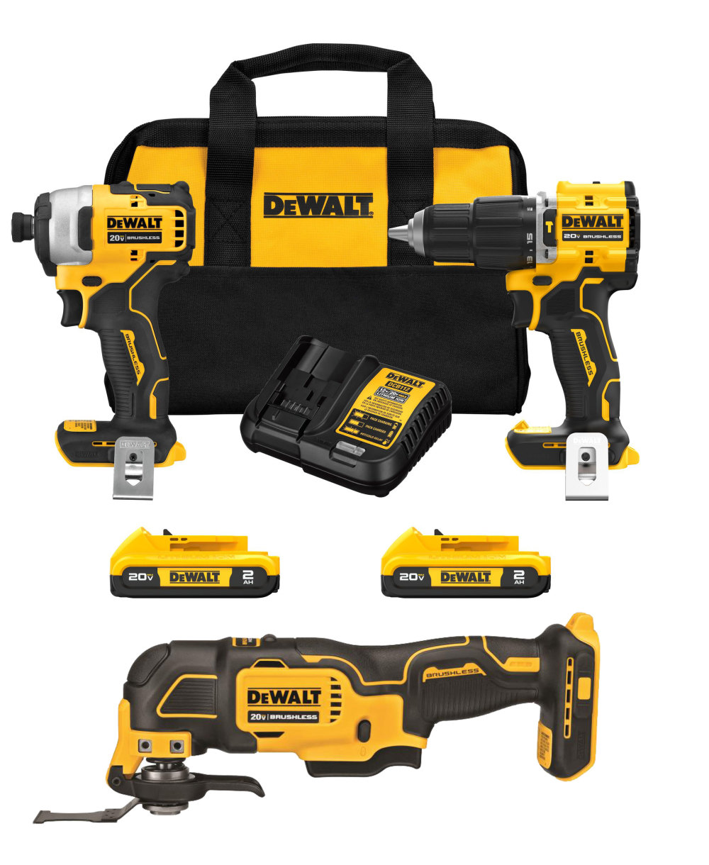 DEWALT ATOMIC 20V MAX Brushless 3 Tool Combo Kit Bundle