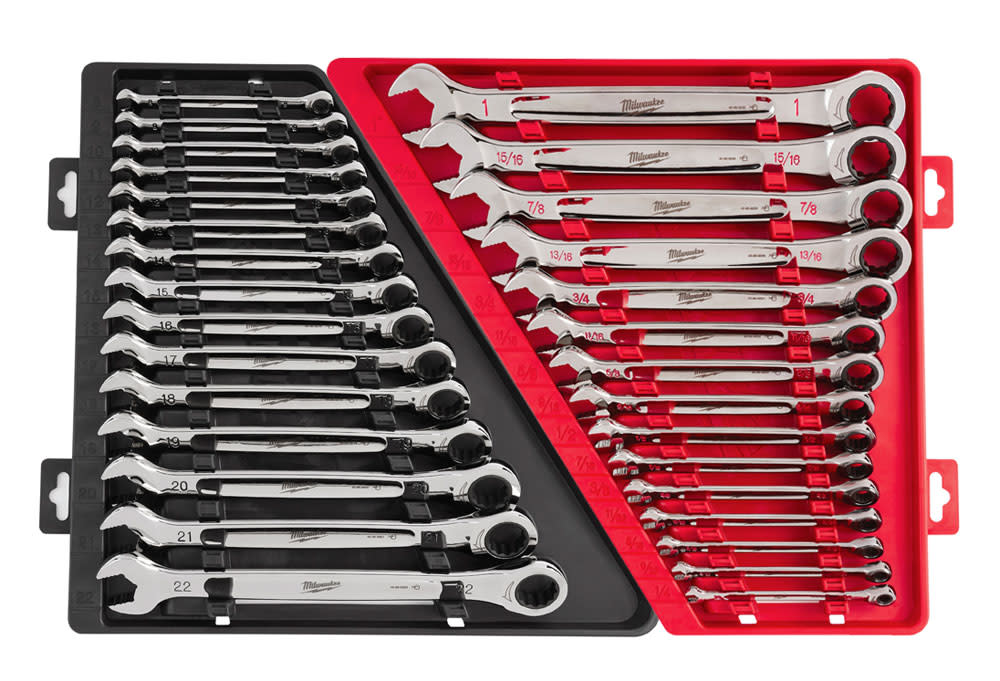 Milwaukee SAE and Metric Ratcheting Combination Wrench Bundle  48-22-9516-9416 from Milwaukee Acme Tools