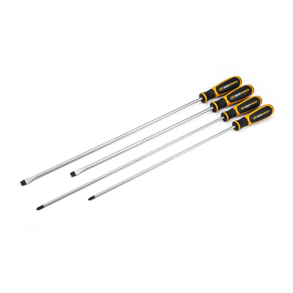 

GEARWRENCH 4 Pc Phillips/Slotted Dual Material Screwdriver Set