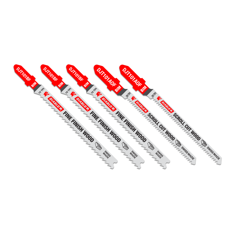 

Diablo Tools 5 pc Bi-Metal T-Shank Jig Saw Blade Set for Laminate Cutting