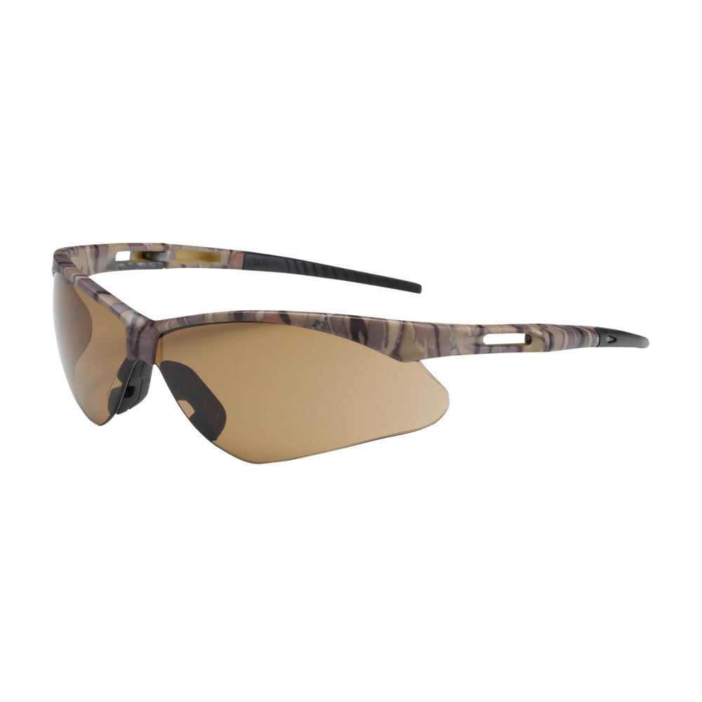 

Protective Industrial Products Anser Semi-Rimless Safety Glasses with Camouflage Frame Brown Lens and Anti-Scratch Coating Including Neck Cord