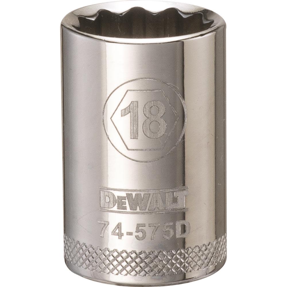 

DEWALT Socket 12 Point 1/2" Drive 18 MM
