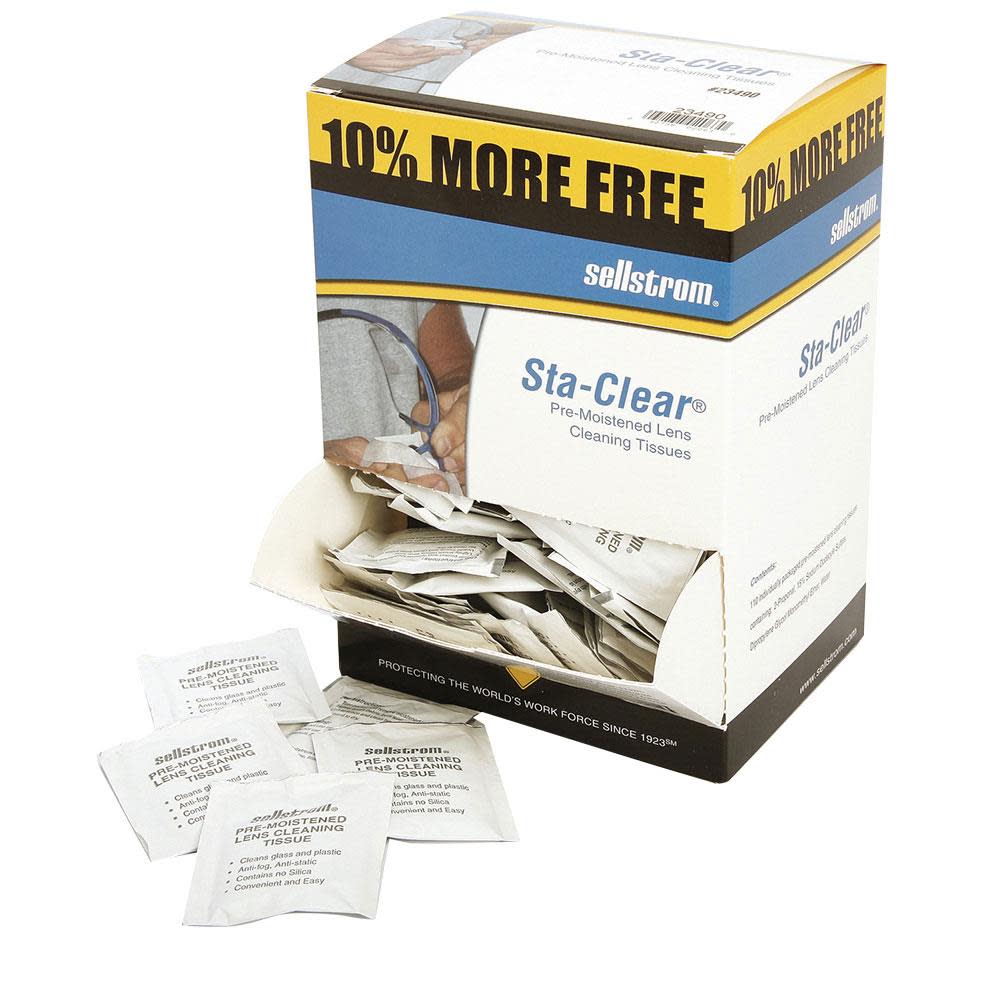 

Sellstrom Multi-Purpose Pre-Moistened Non-Alcohol Disposable Surface Cleaning Tissue Packets 110 Tissues/Box