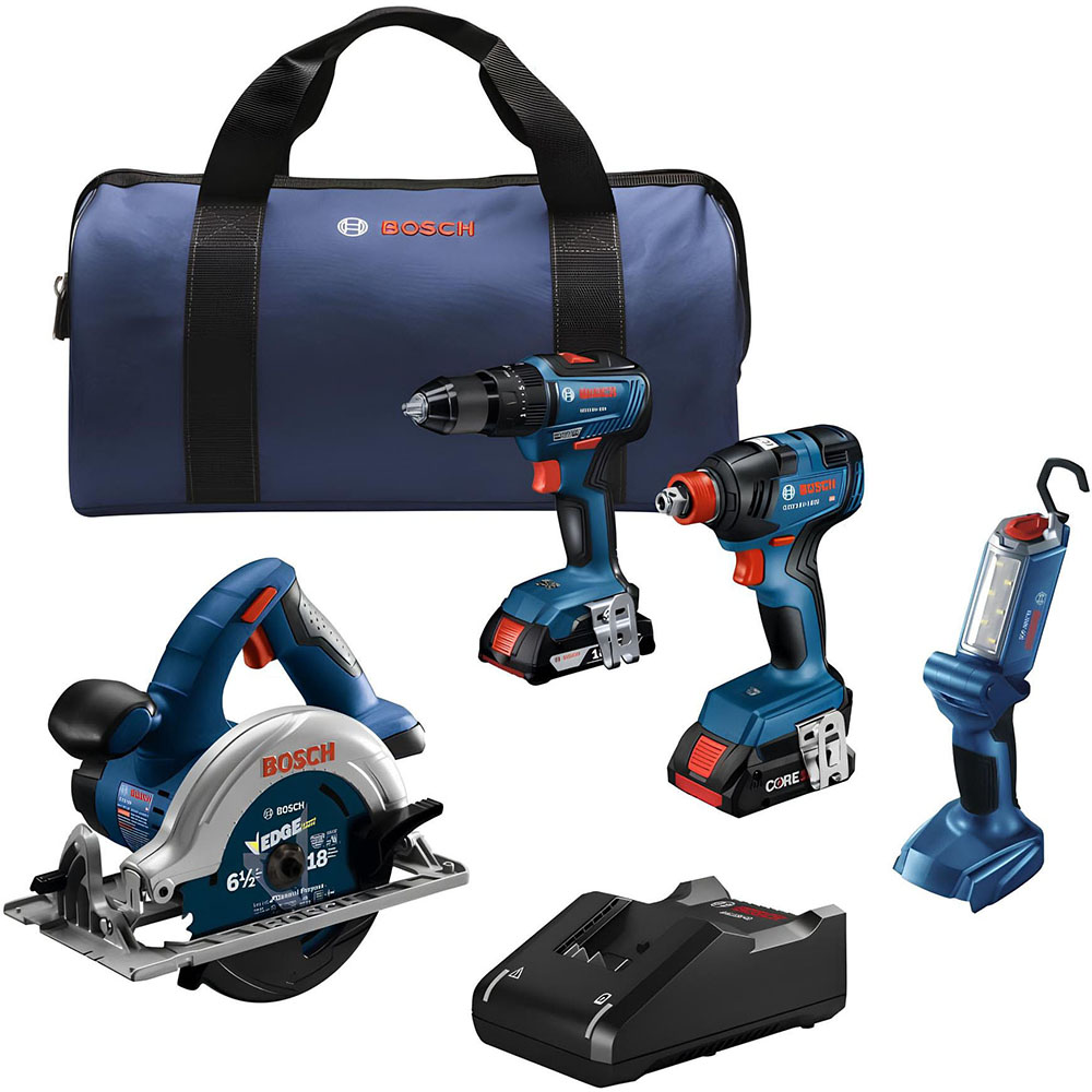 Bosch 18V 4 Tool Combo Kit GXL18V-497B23 - Acme Tools