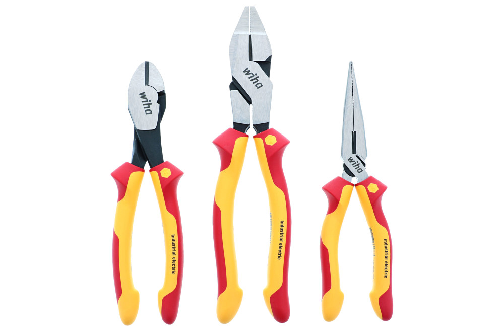 

Wiha Insulated Industrial Grip Pliers & Cutters Set 3pc