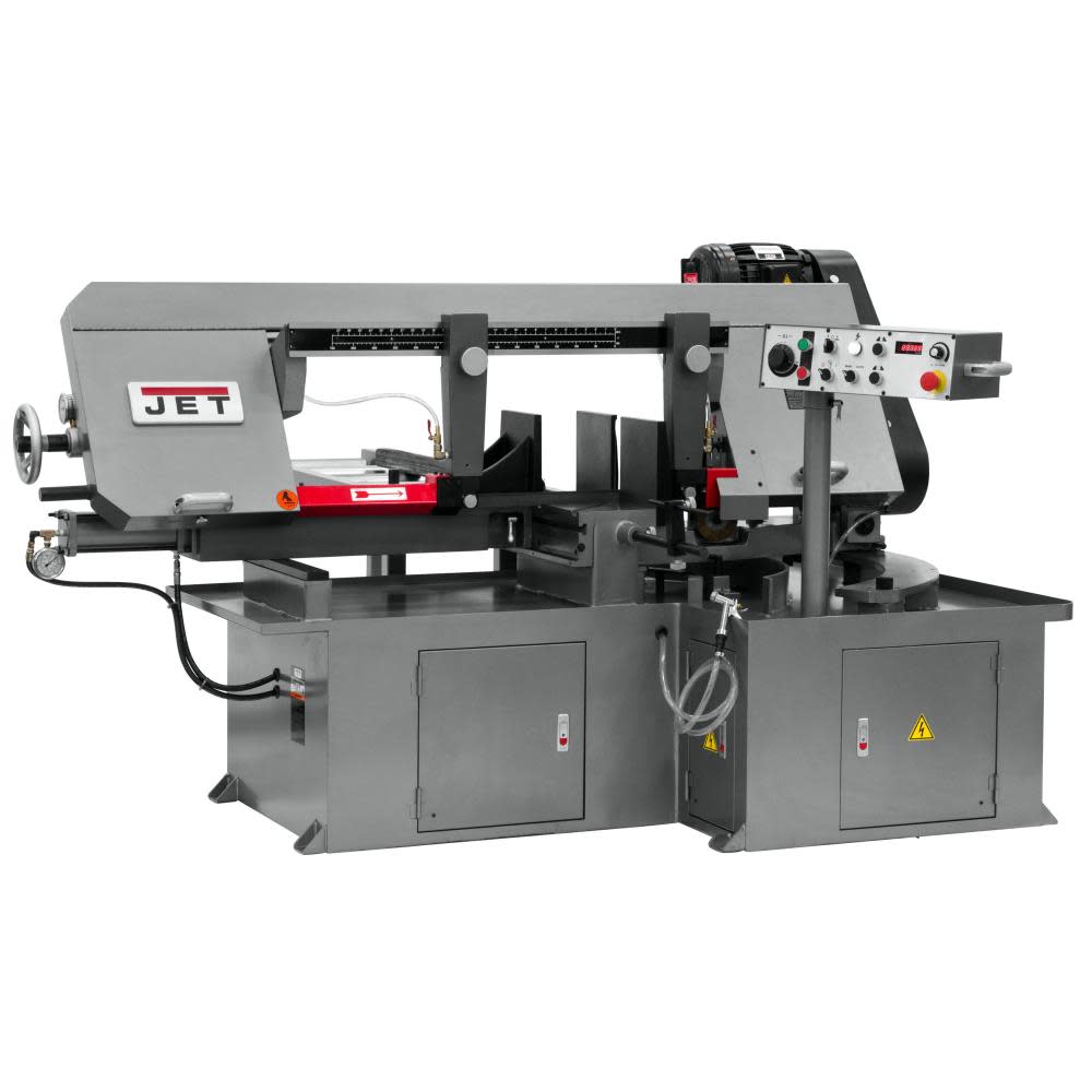 

JET Semi-Automatic Dual Mitering Bandsaw 3HP 230V 3-PH