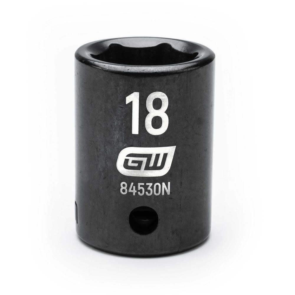 

GEARWRENCH 1/2" Drive 6 Point Standard Impact Metric Socket 18mm