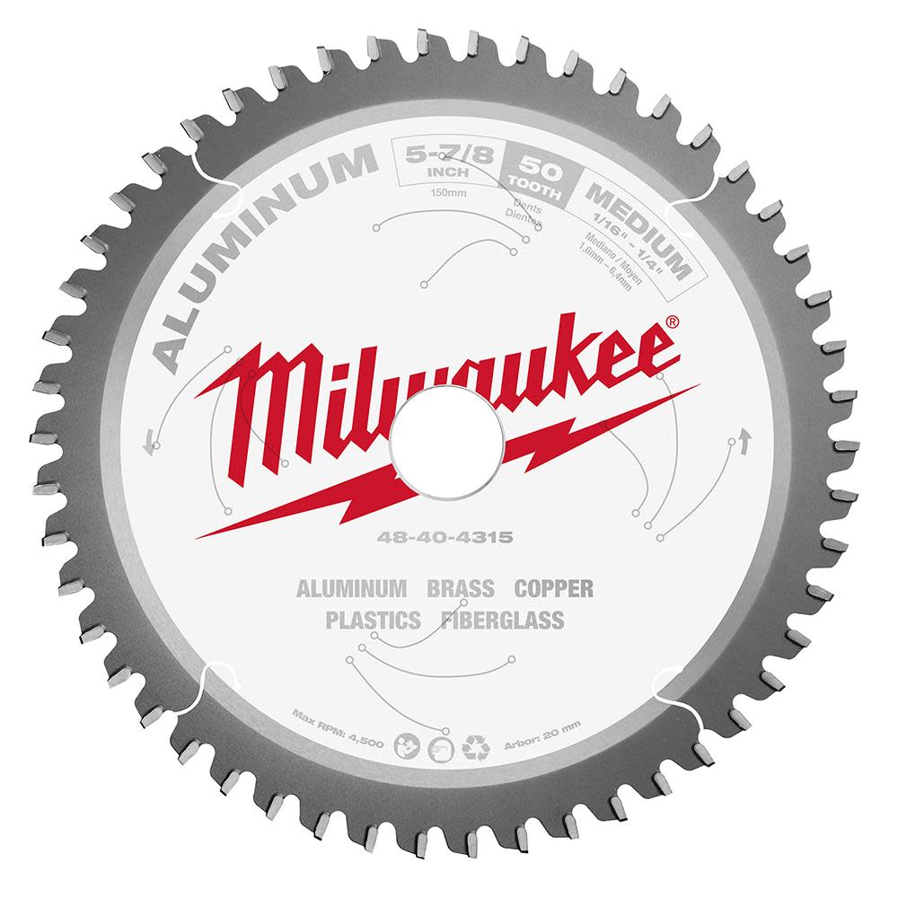 

Milwaukee 5-7/8 in. Aluminum Cutting Circular Saw Blade