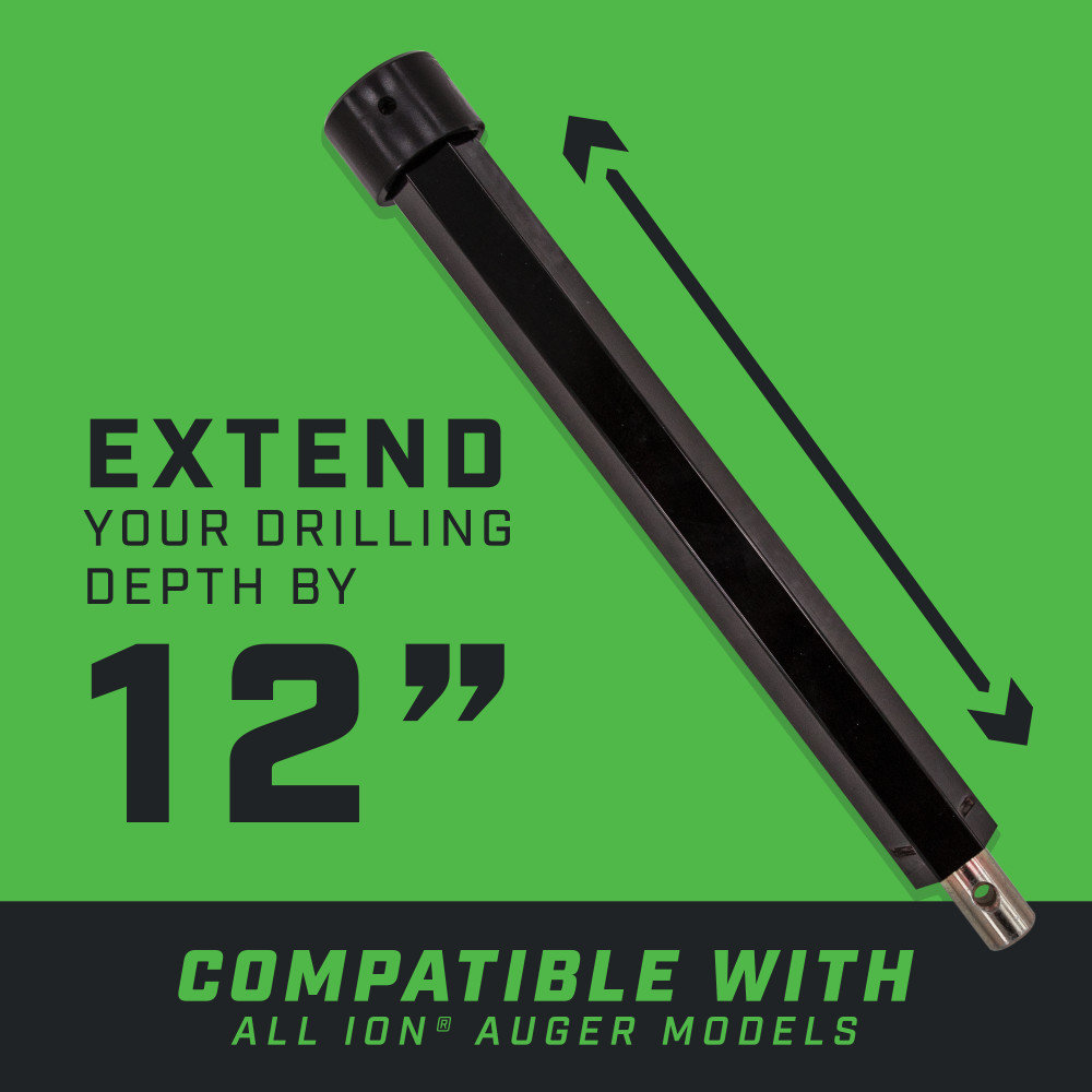 ION(アイオン) Ion Auger Hex Extension, 12 Inch, Augers, Black 42963 - Acme
