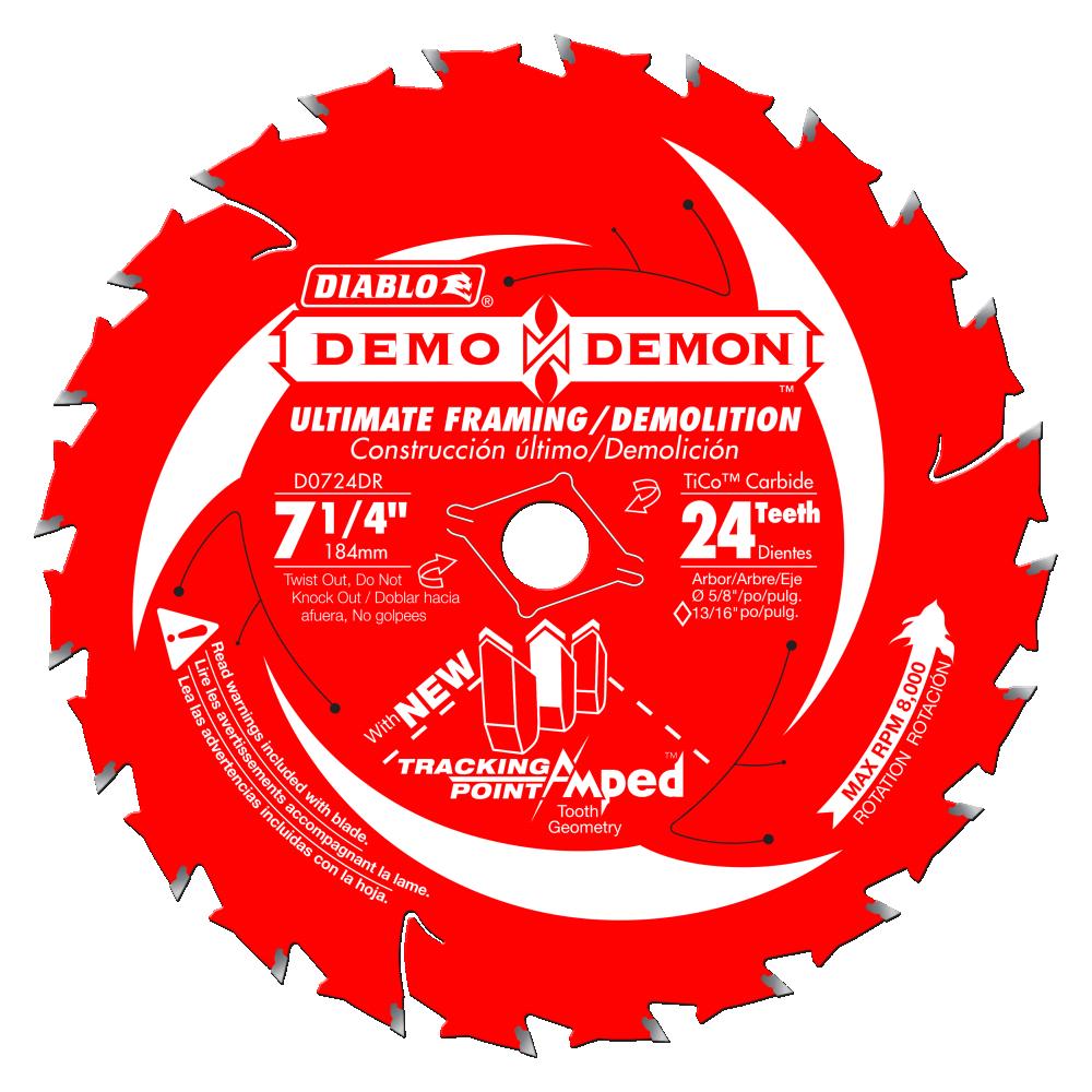 Diablo Tools 71/4" x 24 Tooth Demo Demon Ultimate Framing/Demolition