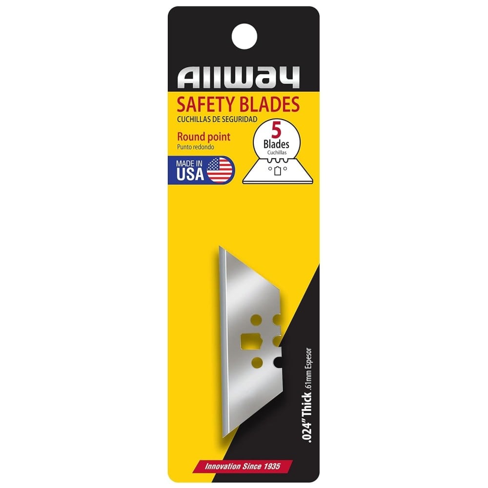 Allway Tools 3Notch Sharp Point Utility Knife Blades 5pk RKB5 Acme Tools