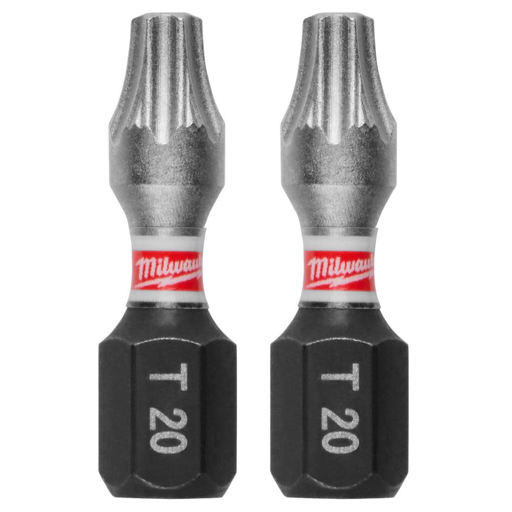 Milwaukee SHOCKWAVE 2-Piece Impact Torx T20 Insert Bits