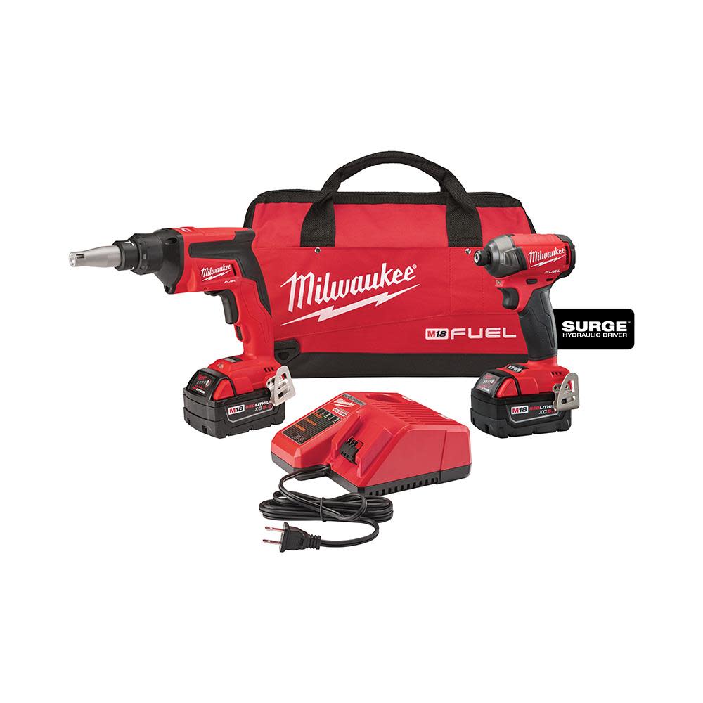 M18 FUEL™ 2-Tool Combo Kit (FUEL™ Drywall Gun/SURGE™ Hydraulic Driver) - 2896-22 - By Brand  sku 2896-22