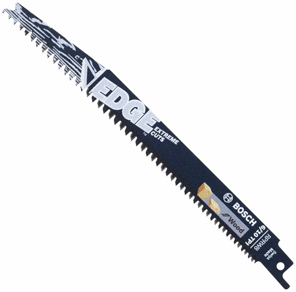 

Bosch 5 pc. 8 In. 6/10 TPI Edge Reciprocating Saw Blades for Wood