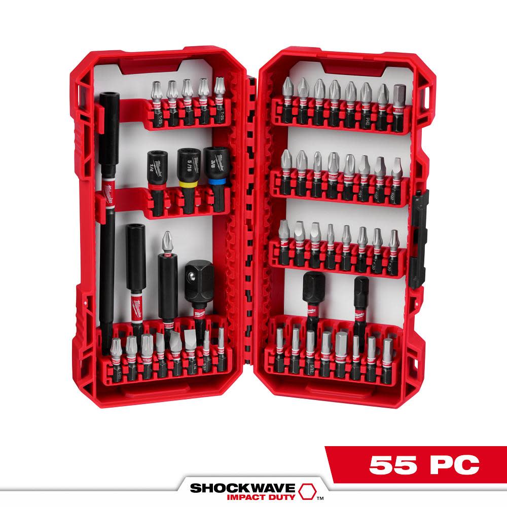 Milwaukee SHOCKWAVE Impact Duty Driver Bit Set 55pc