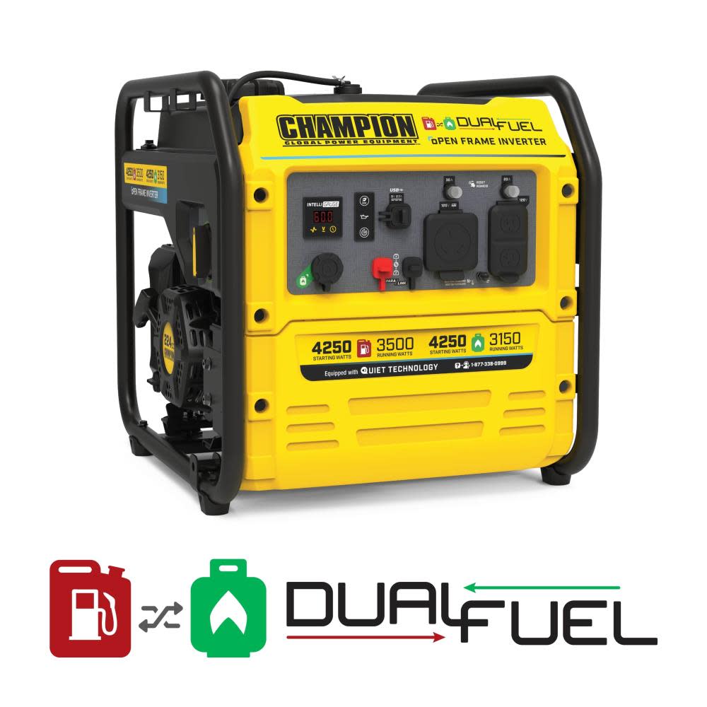 

Champion Power Equipment Inverter Generator Dual Fuel 4250 Watt