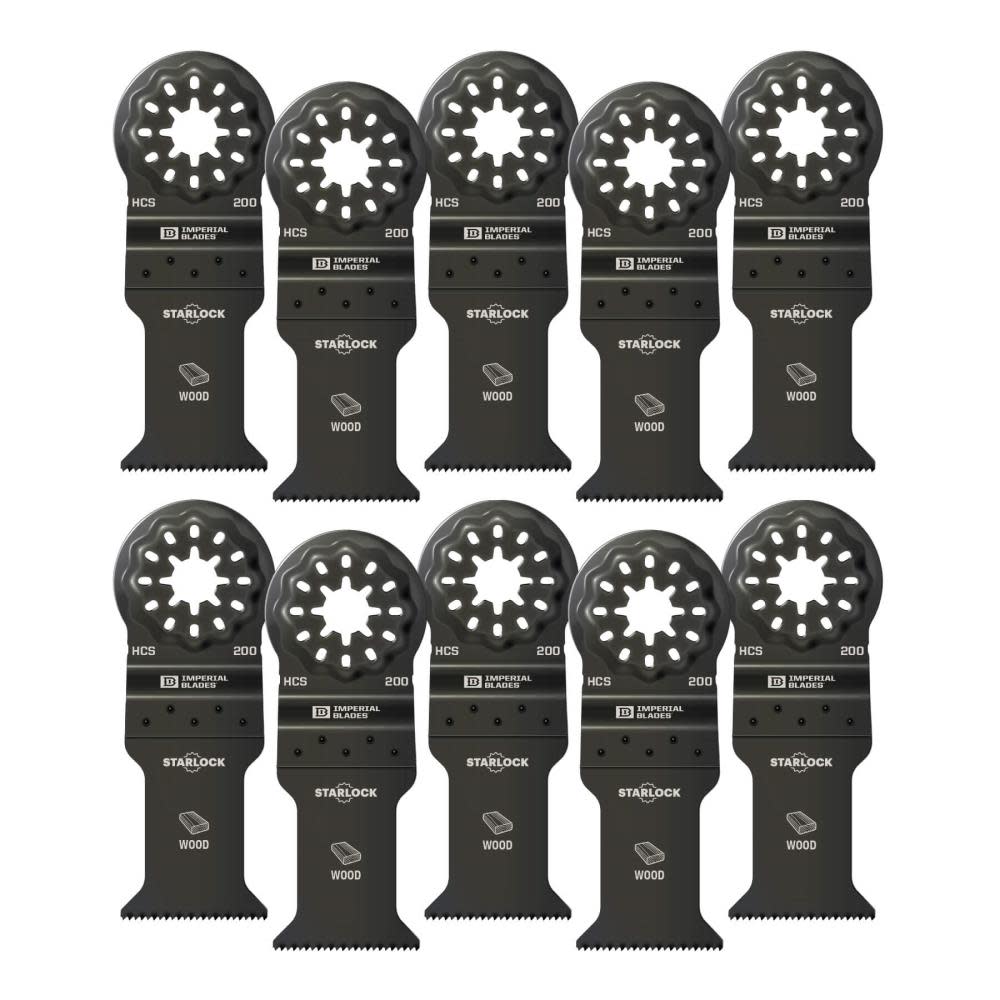 Imperial Blades IBSL200-10 Starlock 1-3/8" Standard Wood Blade 10PC