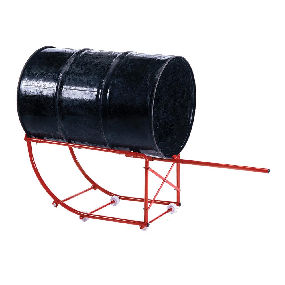 

American Forge 55 Gal. Drum Cradle with Wheels Red