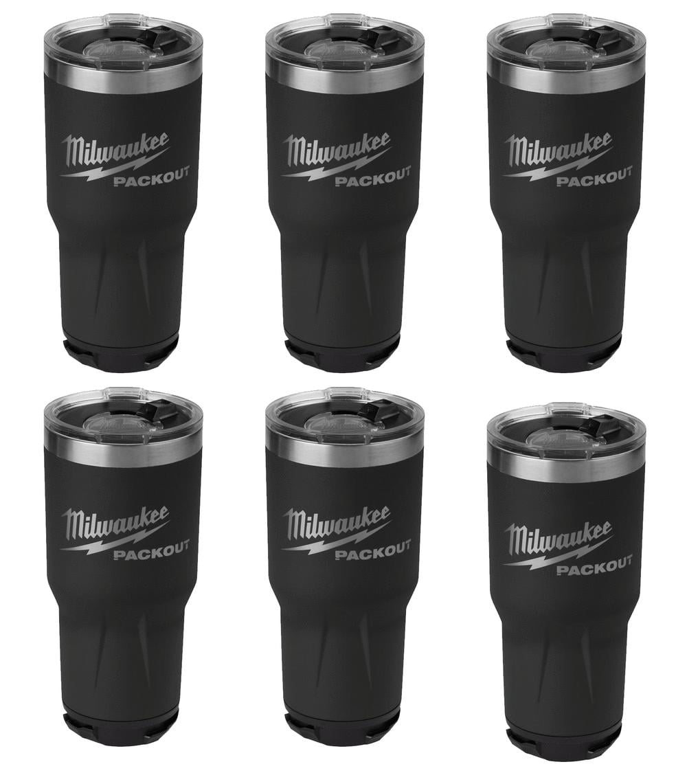 Milwaukee PACKOUT Tumbler 30oz Black Bundle 6pk