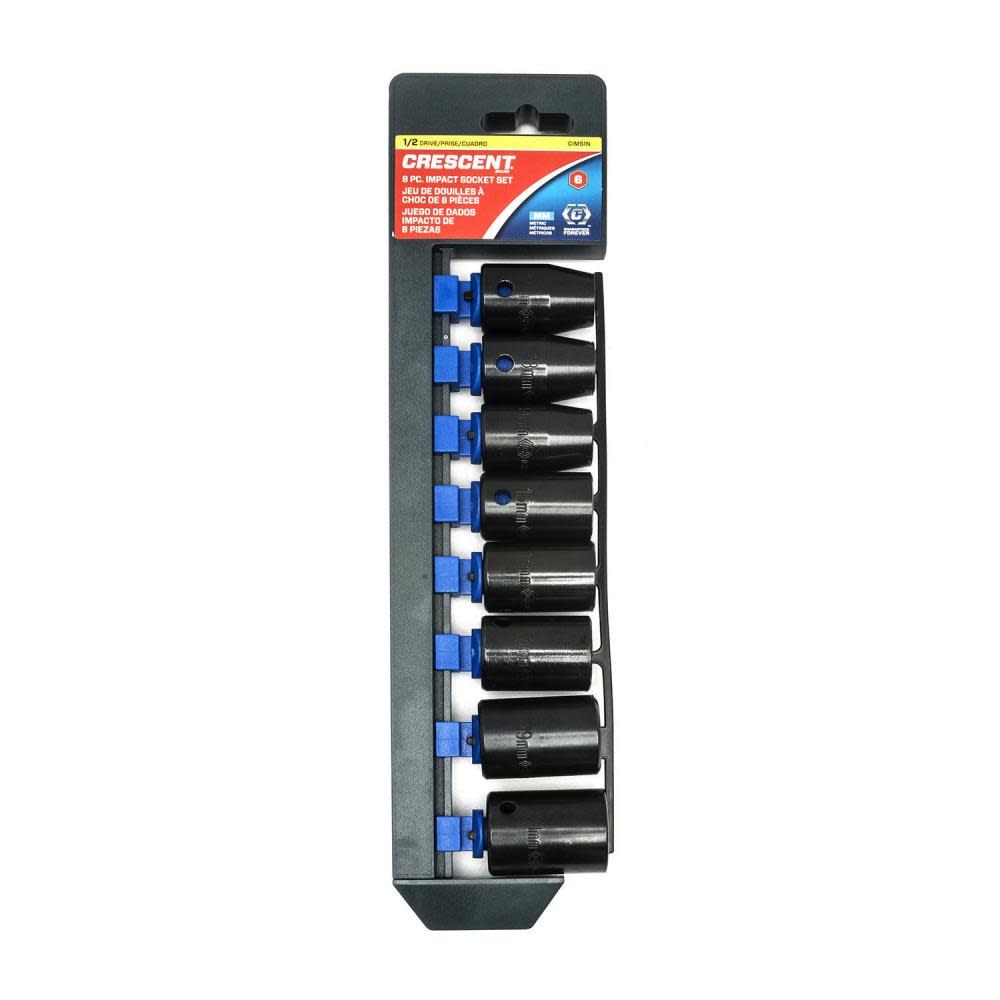 

Crescent 8 pc. 1/2" Drive 6 Point Standard Impact Metric Socket Set