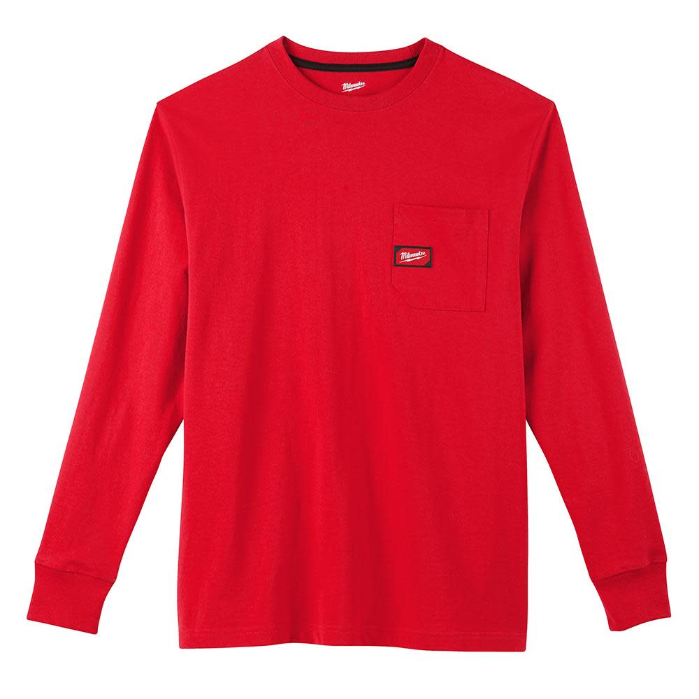 

Milwaukee Heavy Duty Red Pocket Long Sleeve T-Shirt - X-Large