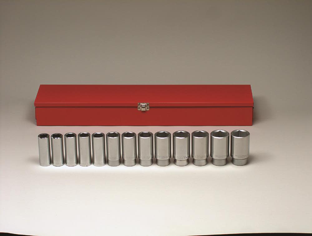 

Wright Tool 3/4 In. Dr. 13 pc. 6 Pt. Deep Socket Set