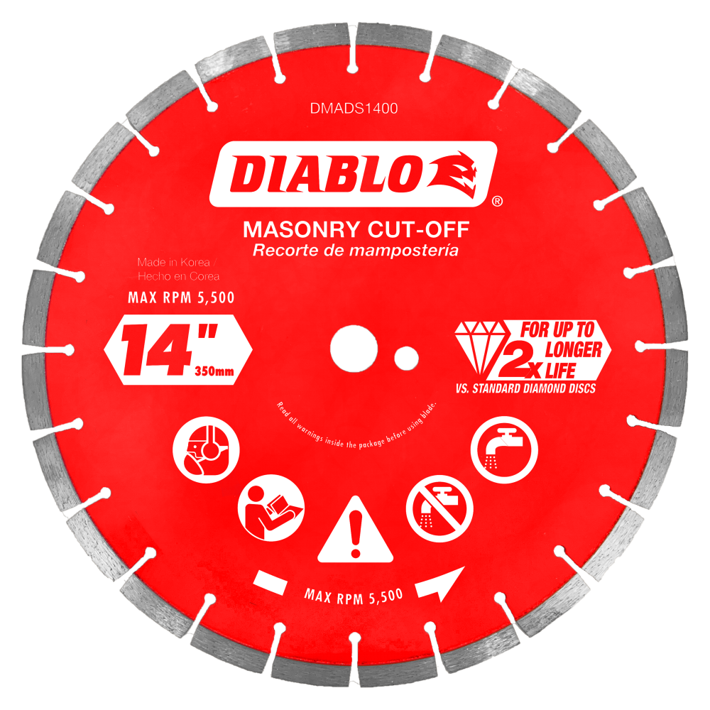 

Diablo Tools 14" Diamond Segmented Cut-Off Discs for Masonry