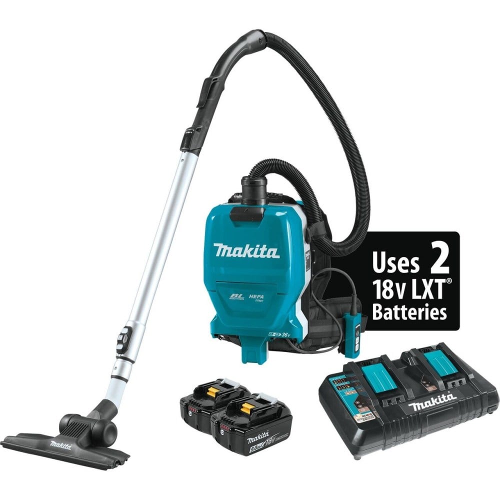 View Makita 18V X2 (36V) LXT 1/2 Gallon HEPA Backpack Dry Vacuum Kit
