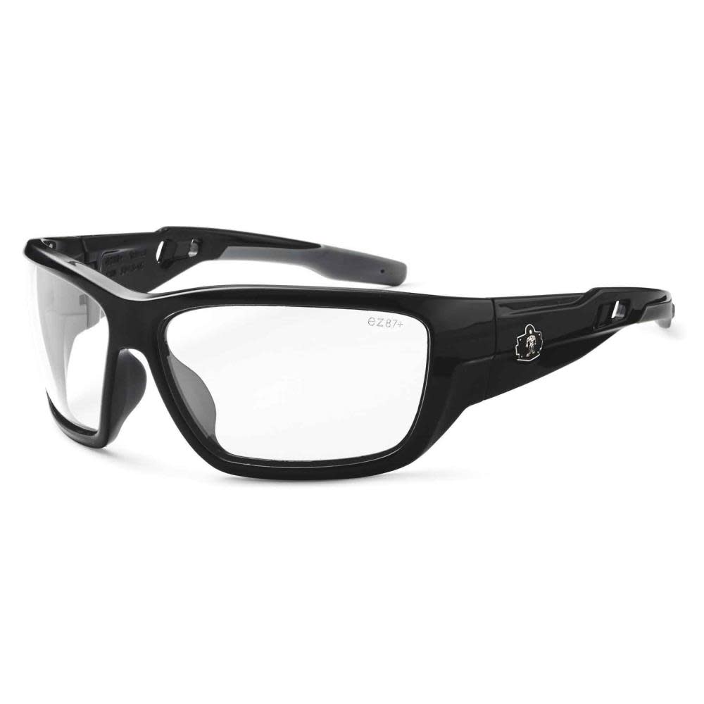 Ergodyne Skullerz Baldr Safety Glasses Clear Lens with Black Frame