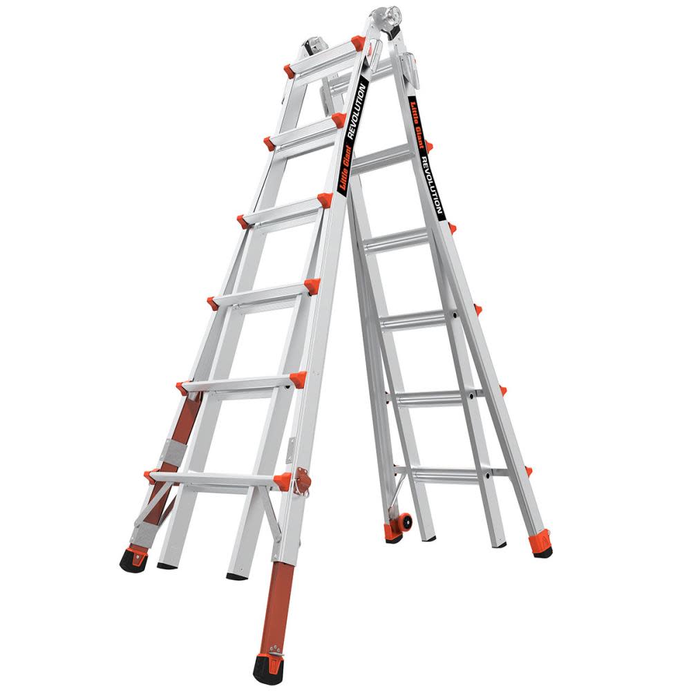 

Little Giant Safety Revolution M26 Aluminum Type-1A Telescoping Multi-Position Ladder with Ratchet Leg Leveler