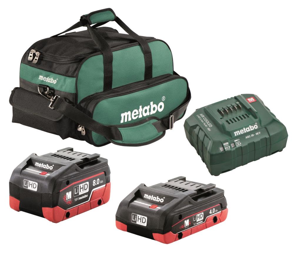 

Metabo 4.0Ah + 8.0Ah LiHD Ultra-M Battery Starter Kit