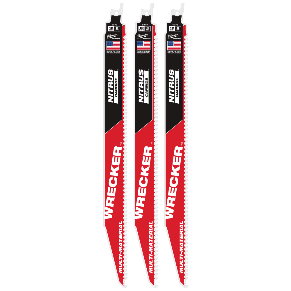 Milwaukee 12inch WRECKER with NITRUS CARBIDE 3Pk