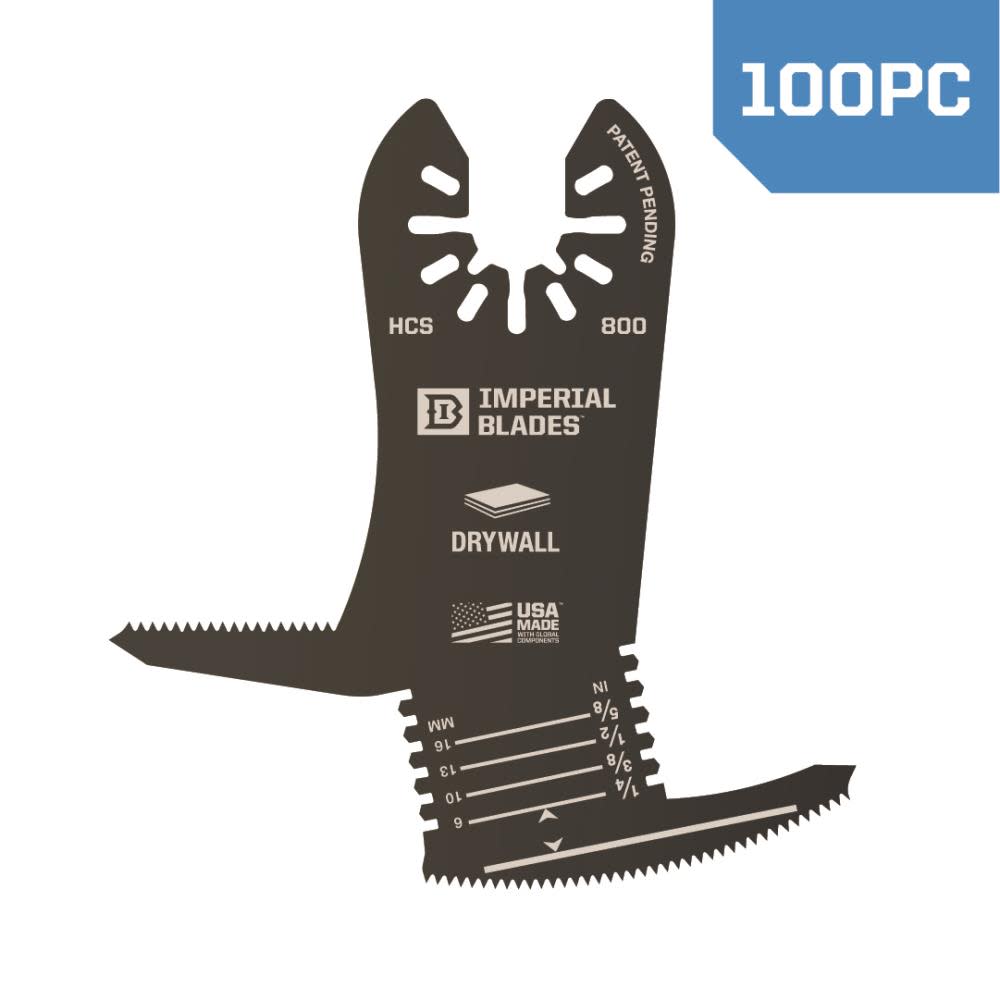 

Imperial Blades One Fit Drywall Blade 4-IN-1 Features 100pc