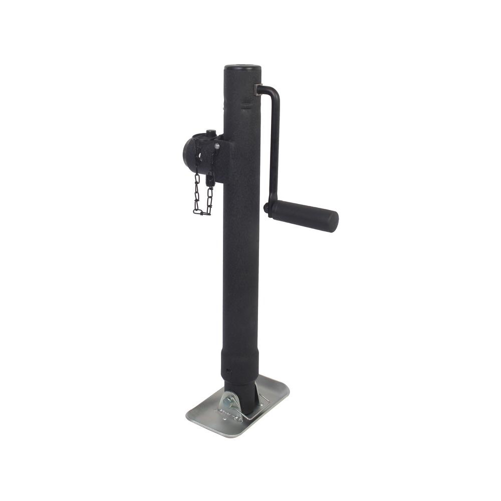 

Trailer Valet Blackout 2000 lbs Side Wind Welded Pipe Mount Jack - 15 inch Travel