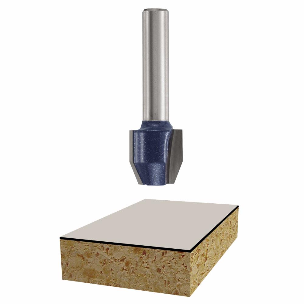 

23° x 1/2 In. Carbide Tipped 2-Flute Flush/Bevel Trim Bit