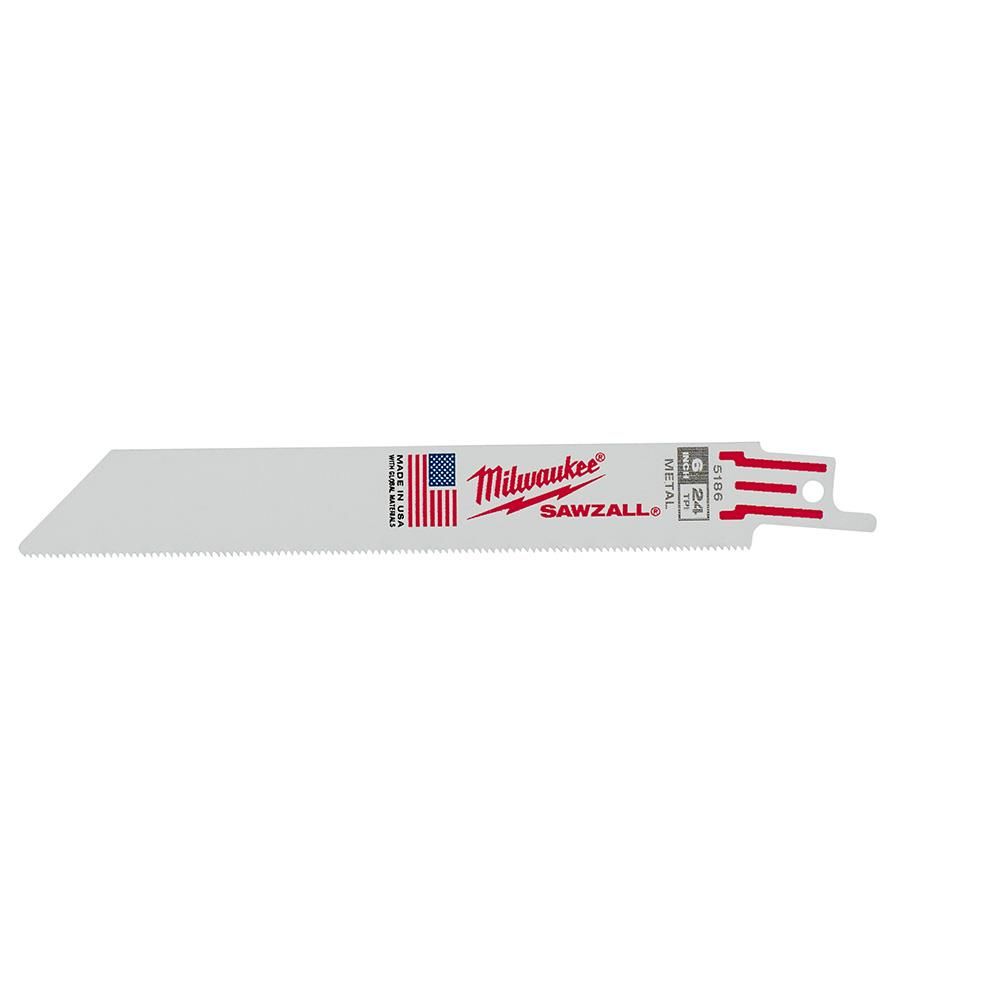 Milwaukee 6 in. 24 TPI Thin Kerf SAWZALL Blades 25PK