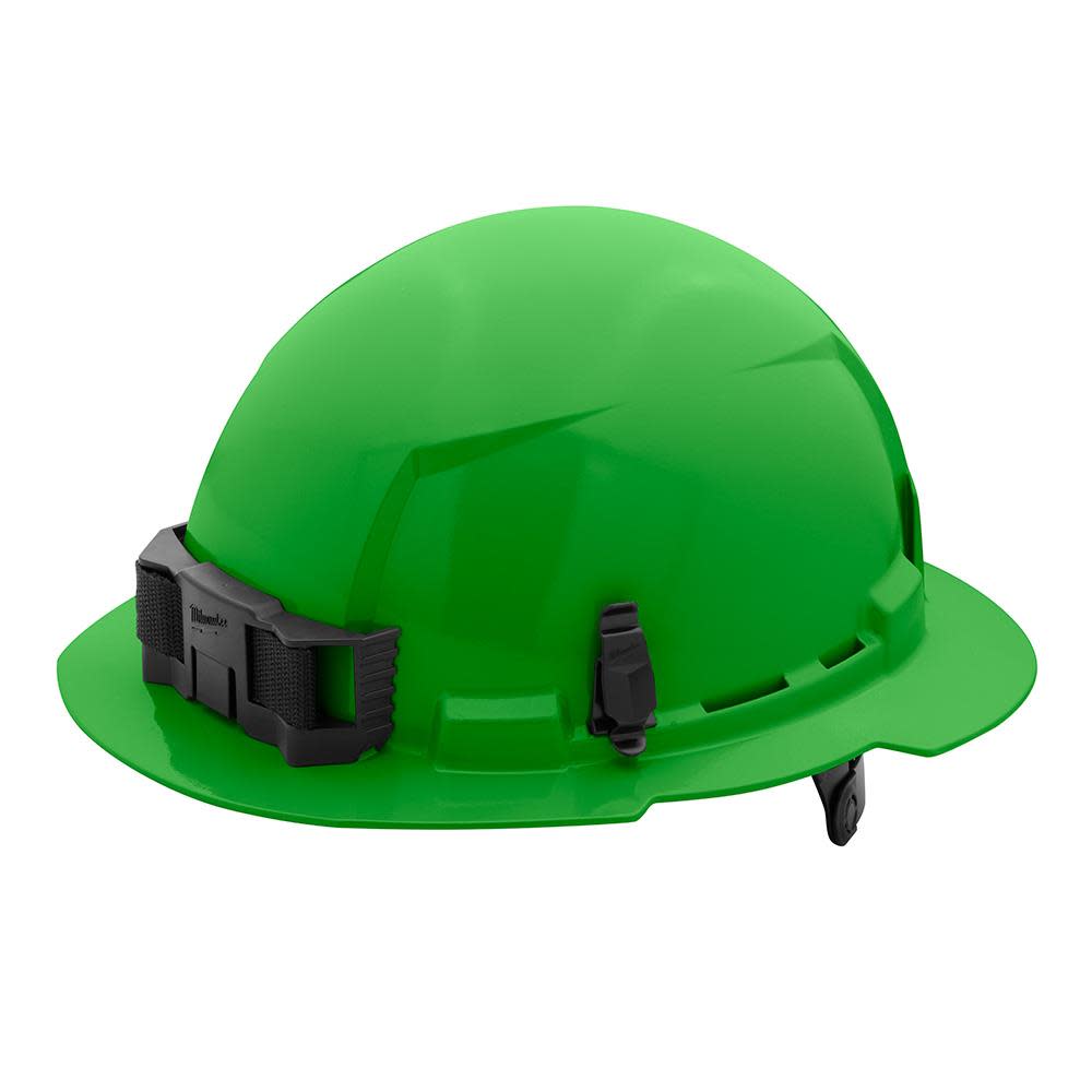 

Milwaukee Green Full Brim Hard Hat with 6pt Ratcheting Suspension Type 1 Class E